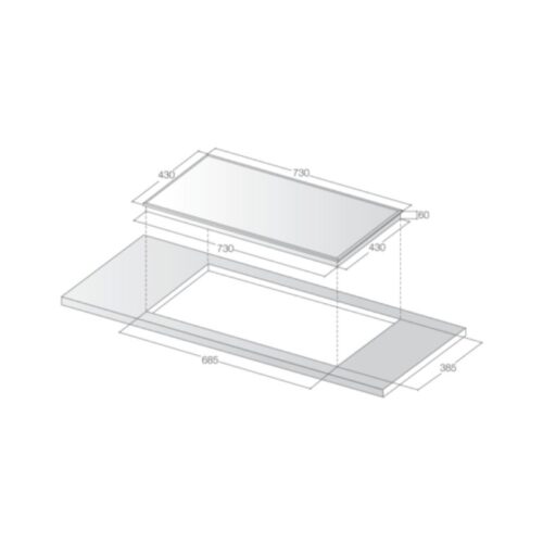 Kích thước Bếp từ đôi Lorca LCI 806D-2022