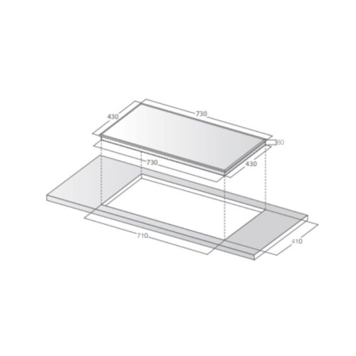 Kích thước Bếp từ đôi Lorca LCI-899 PLUS