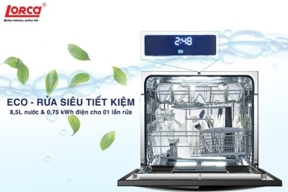 Máy rửa bát Lorca được đánh giá cao về chất lượng và khả năng tiết kiệm nước tối đa.