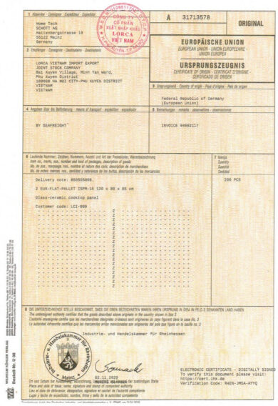 Danh hiệu và giải thưởng 11 Chứng nhận sản phẩm Lorca 4