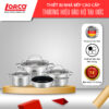 Bộ nồi inox đáy liền LORCA TA 5509 2 Bộ nồi inox đáy liền LORCA TA 5509