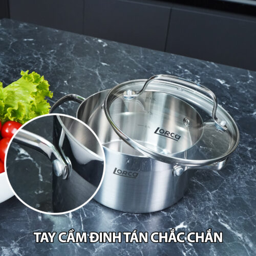 Bộ nồi inox đáy liền LORCA TA 5509