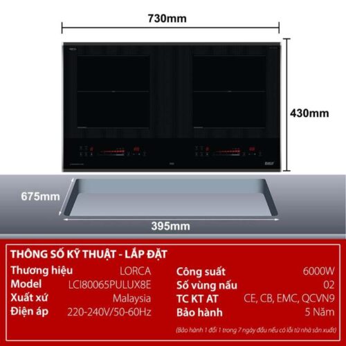 Lắp đặt bếp từ Lorca LCI 80065 PULUX8E