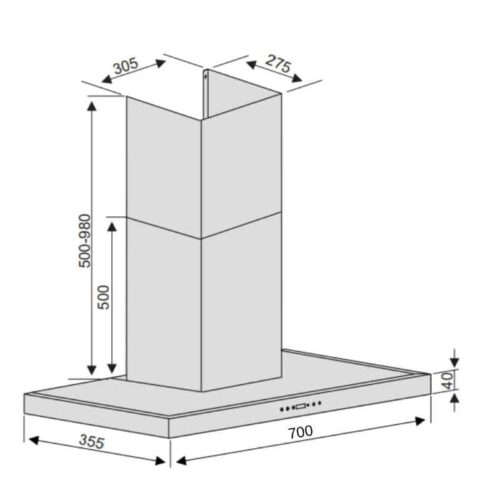 Máy hút mùi Lorca TA 3509C-70 cm 5 Máy hút mùi Lorca TA 3509C-70 cm